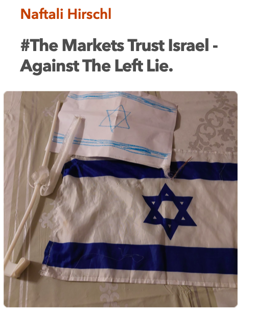 Book: The Markets Trust Israel. Against the Left Lie.